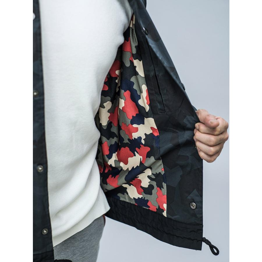 コーチジャケット メンズ 春 秋 冬 グレー ブラック 黒 S M L XL 2L LL 迷彩 ストレッチ カジュアル スポーティー REGIEVO レジエボ hk エイチケー 85505 | REGIEVO | 15