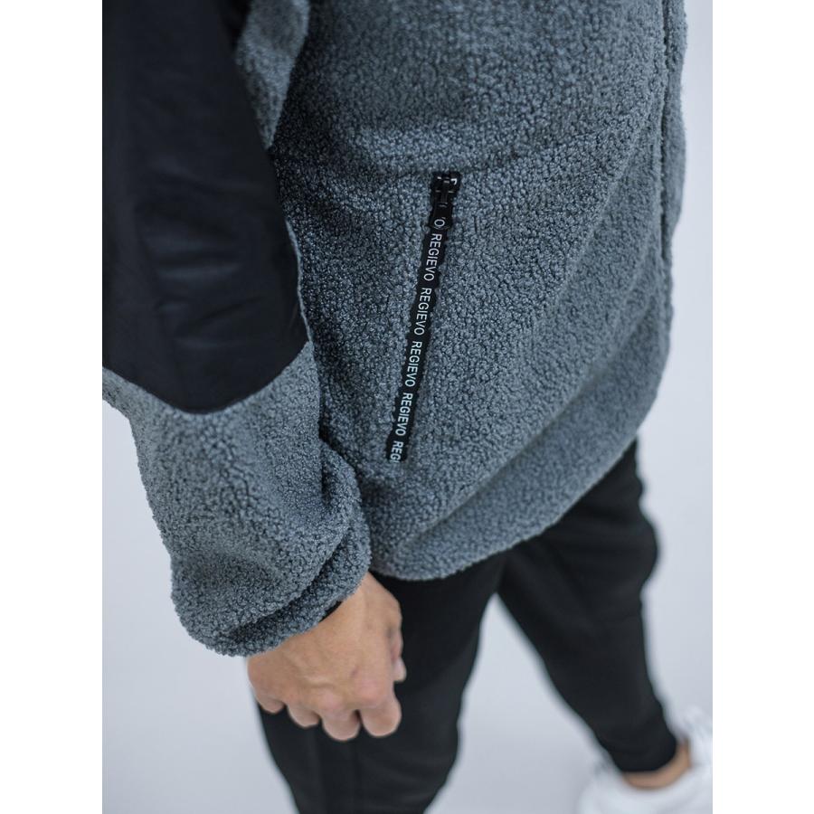 マウンテンジャケット メンズ 春 秋 冬 レッド 赤 グレー ブラック 黒 S M L XL 2L フルジップ スタンドカラー カジュアル スポーティー REGIEVO hk 85508 | REGIEVO | 15