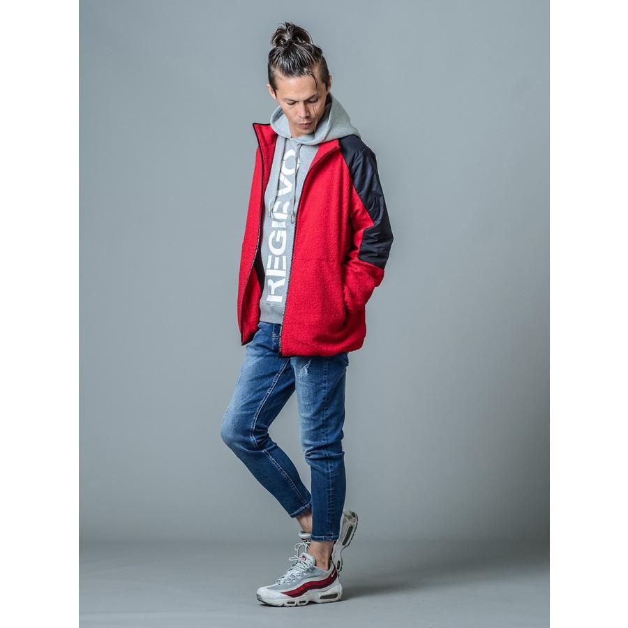 マウンテンジャケット メンズ 春 秋 冬 レッド 赤 グレー ブラック 黒 S M L XL 2L フルジップ スタンドカラー カジュアル スポーティー REGIEVO hk 85508 | REGIEVO | 07