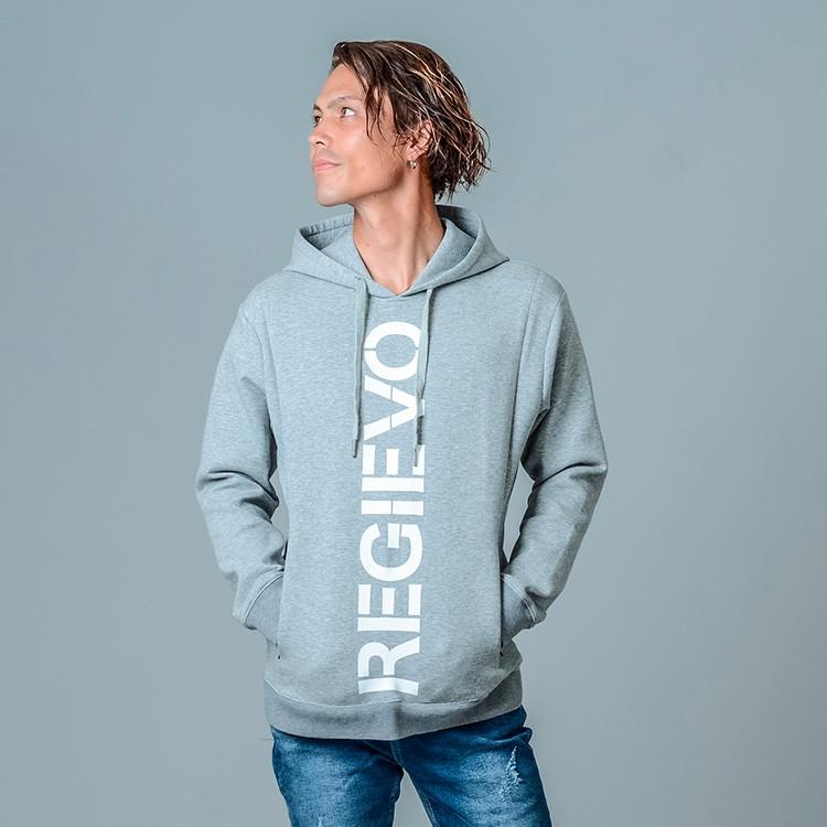 パーカー メンズ 春 秋 冬 白 黒 ホワイト グレー ブラック S M L XL 2L LL ロゴ プリント プルパーカー プルオーバー ストレッチ REGIEVO レジエボ 85512 | REGIEVO | 04