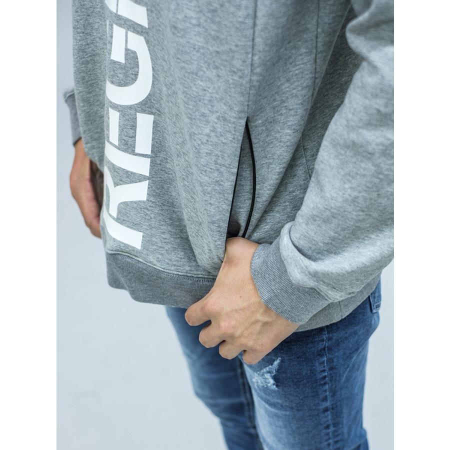 パーカー メンズ 春 秋 冬 白 黒 ホワイト グレー ブラック S M L XL 2L LL ロゴ プリント プルパーカー プルオーバー ストレッチ REGIEVO レジエボ 85512 | REGIEVO | 17