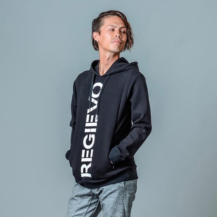 パーカー メンズ 春 秋 冬 白 黒 ホワイト グレー ブラック S M L XL 2L LL ロゴ プリント プルパーカー プルオーバー ストレッチ REGIEVO レジエボ 85512 | REGIEVO | 05