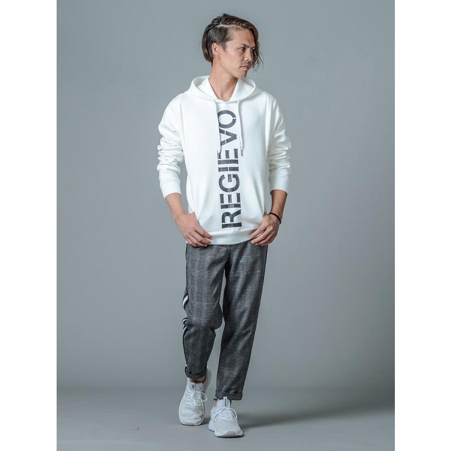 パーカー メンズ 春 秋 冬 白 黒 ホワイト グレー ブラック S M L XL 2L LL ロゴ プリント プルパーカー プルオーバー ストレッチ REGIEVO レジエボ 85512 | REGIEVO | 06