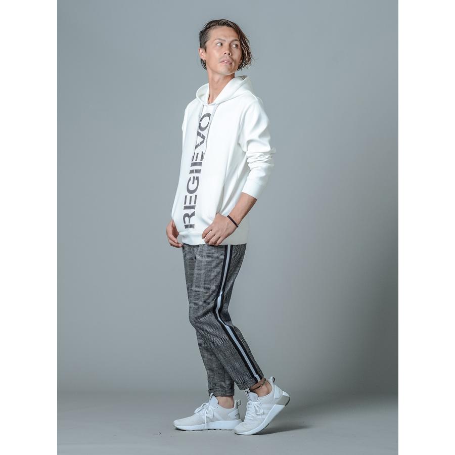 パーカー メンズ 春 秋 冬 白 黒 ホワイト グレー ブラック S M L XL 2L LL ロゴ プリント プルパーカー プルオーバー ストレッチ REGIEVO レジエボ 85512 | REGIEVO | 07