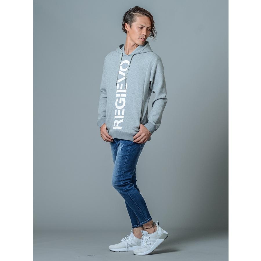 パーカー メンズ 春 秋 冬 白 黒 ホワイト グレー ブラック S M L XL 2L LL ロゴ プリント プルパーカー プルオーバー ストレッチ REGIEVO レジエボ 85512 | REGIEVO | 10