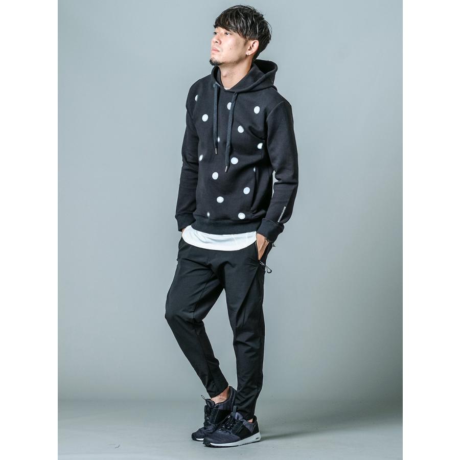 パーカー メンズ 春 秋 冬 白 黒 ホワイト グレー ブラック S M L XL 2L LL ドット プリント プルパーカー プルオーバー ストレッチ REGIEVO レジエボ 85513 | REGIEVO | 13