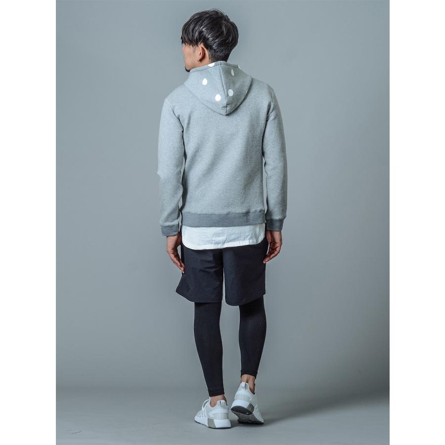 パーカー メンズ 春 秋 冬 白 黒 ホワイト グレー ブラック S M L XL 2L LL ドット プリント プルパーカー プルオーバー ストレッチ REGIEVO レジエボ 85513 | REGIEVO | 11