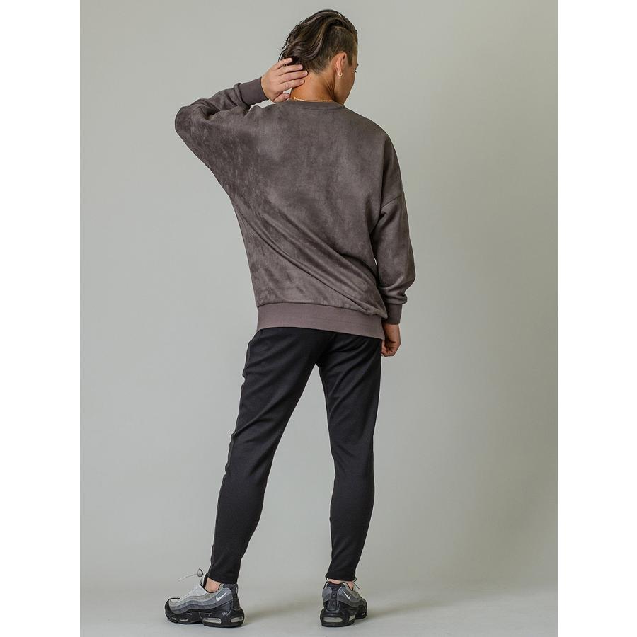 トレーナー メンズ ビッグシルエット 無地 グレー ピンク ブラック テラコッタ モカ 黒 S M L XL 2L LL 秋冬 春 スウェード REGIEVO レジエボ 85519 | REGIEVO | 15