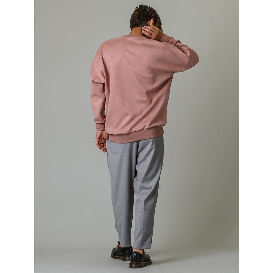 トレーナー メンズ ビッグシルエット 無地 グレー ピンク ブラック テラコッタ モカ 黒 S M L XL 2L LL 秋冬 春 スウェード REGIEVO レジエボ 85519 | REGIEVO | 19