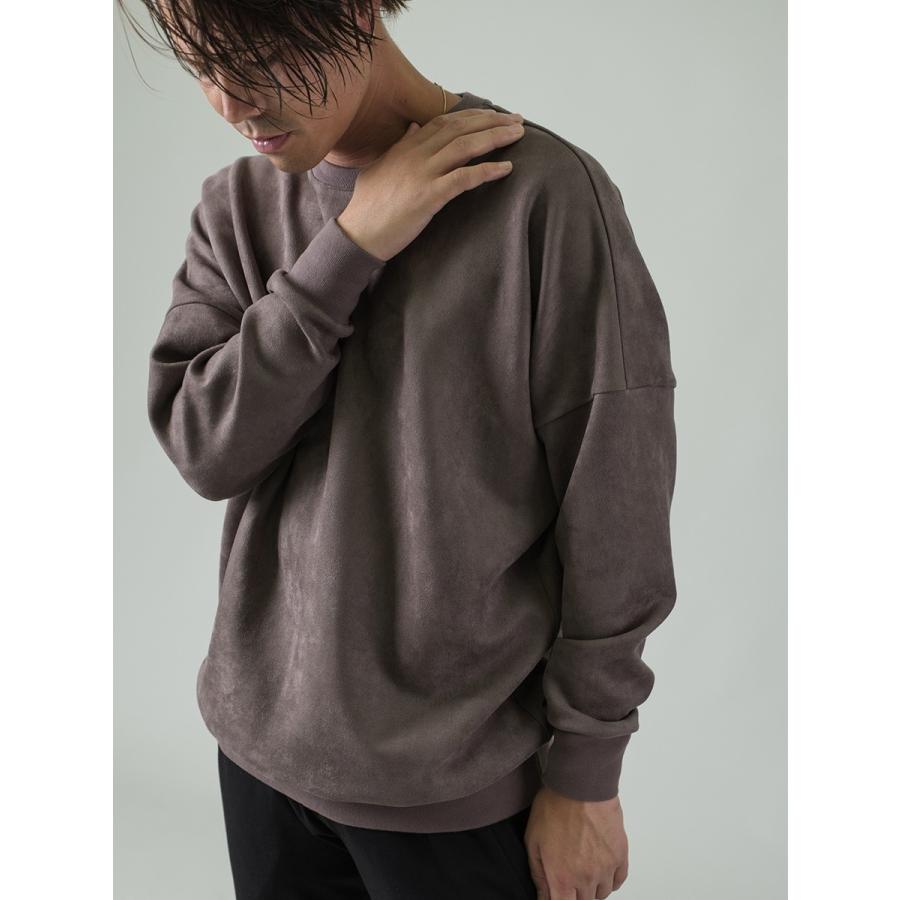 トレーナー メンズ ビッグシルエット 無地 グレー ピンク ブラック テラコッタ モカ 黒 S M L XL 2L LL 秋冬 春 スウェード REGIEVO レジエボ 85519 | REGIEVO | 22