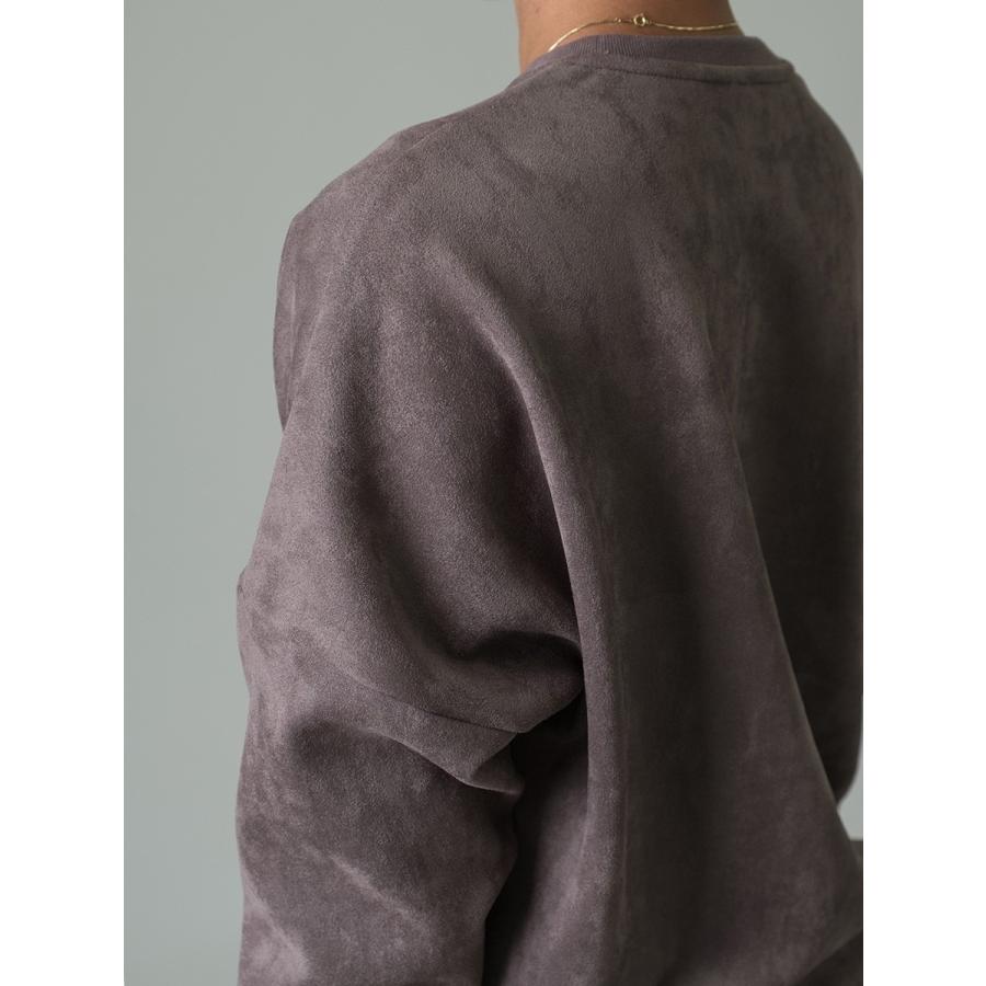 トレーナー メンズ ビッグシルエット 無地 グレー ピンク ブラック テラコッタ モカ 黒 S M L XL 2L LL 秋冬 春 スウェード REGIEVO レジエボ 85519 | REGIEVO | 24