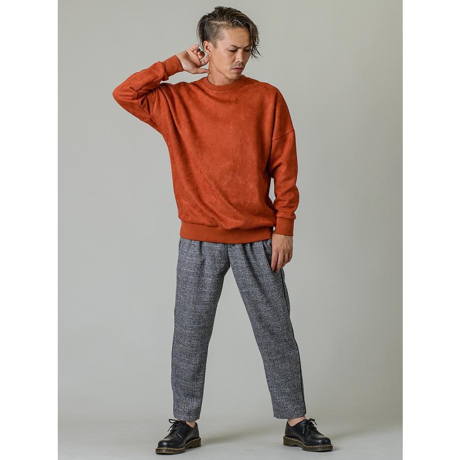 トレーナー メンズ ビッグシルエット 無地 グレー ピンク ブラック テラコッタ モカ 黒 S M L XL 2L LL 秋冬 春 スウェード REGIEVO レジエボ 85519 | REGIEVO | 11