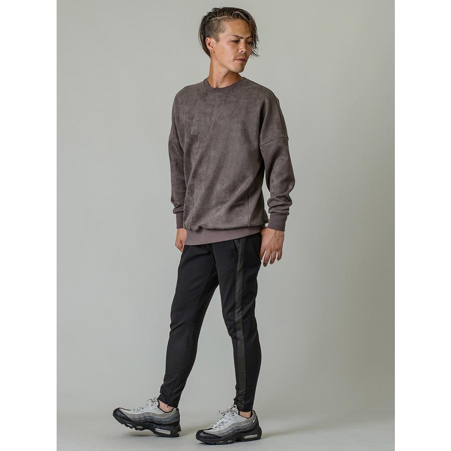 トレーナー メンズ ビッグシルエット 無地 グレー ピンク ブラック テラコッタ モカ 黒 S M L XL 2L LL 秋冬 春 スウェード REGIEVO レジエボ 85519 | REGIEVO | 14