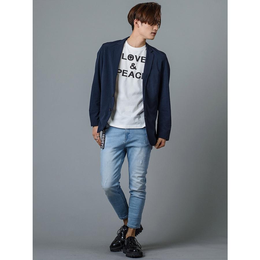 ジャケット メンズ ビジネス 春夏 秋冬 ネイビー ブラック 紺 黒 S M L XL テーラード ナローカラー アンコン REGIEVO レジエボ 95100 | REGIEVO | 06