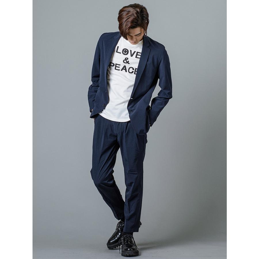 スラックス メンズ テーパード 春夏 秋冬 紺 黒 ネイビー ブラック 29 30 31 32 S M L XL 2L LL 9分丈 アンクルパンツ ツータック シャーリング REGIEVO 95101 | REGIEVO | 04