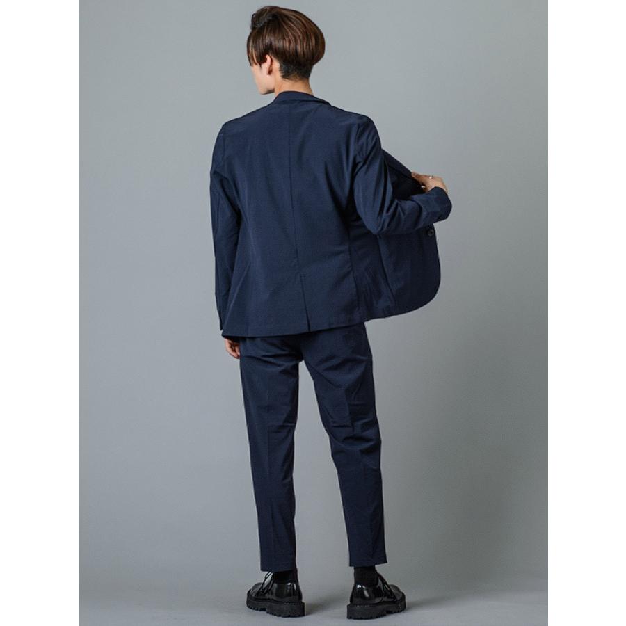 スラックス メンズ テーパード 春夏 秋冬 紺 黒 ネイビー ブラック 29 30 31 32 S M L XL 2L LL 9分丈 アンクルパンツ ツータック シャーリング REGIEVO 95101 | REGIEVO | 06