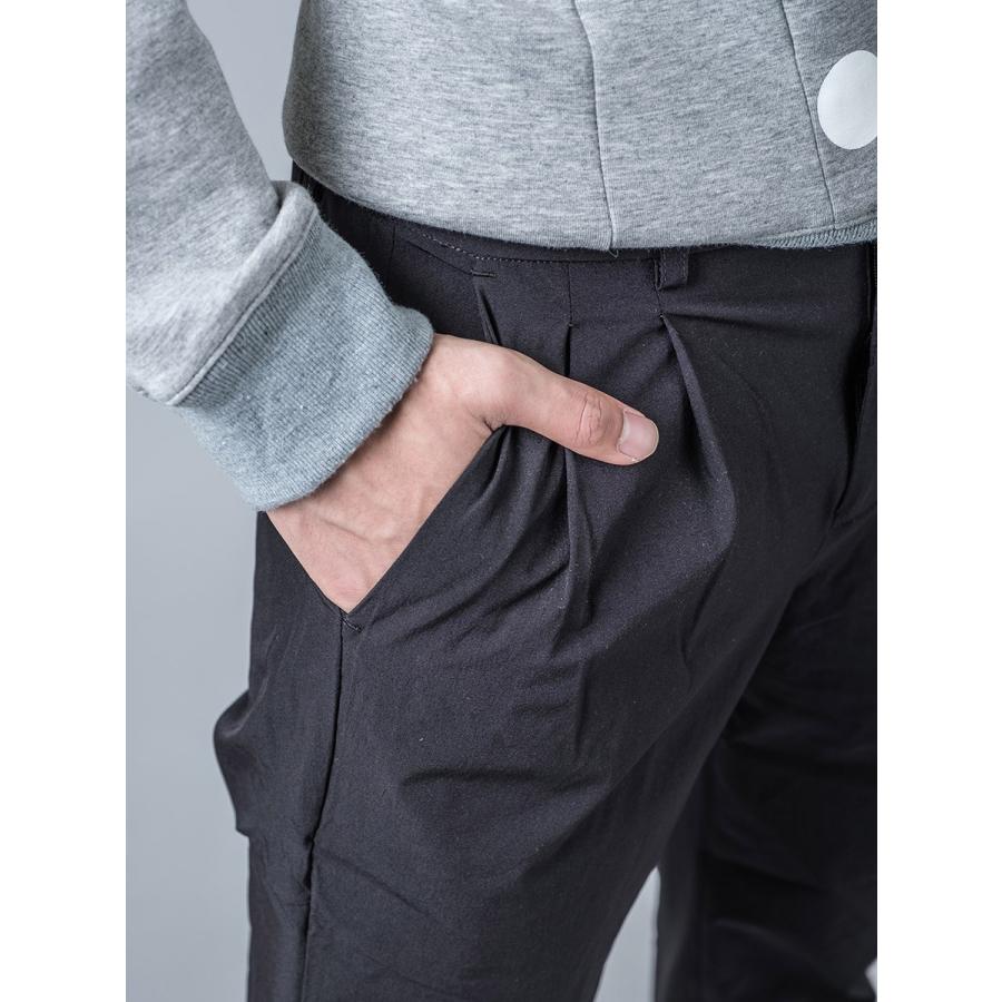 スラックス メンズ テーパード 春夏 秋冬 紺 黒 ネイビー ブラック 29 30 31 32 S M L XL 2L LL 9分丈 アンクルパンツ ツータック シャーリング REGIEVO 95101 | REGIEVO | 10