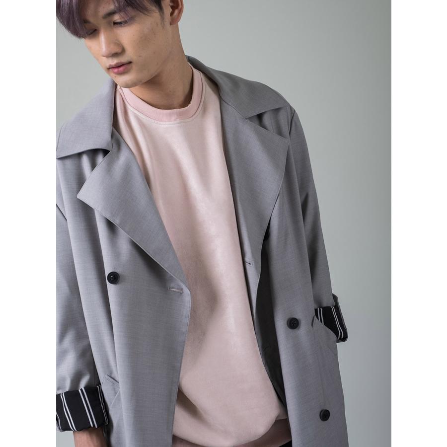 トレンチコート メンズ ロング 春 秋 グレー ブラック 黒 S M L コート ビッグシルエット Regievo レジエボ Hk エイチケー Re メンズジャケット バッグ 鞄 のhk 通販 Yahoo ショッピング
