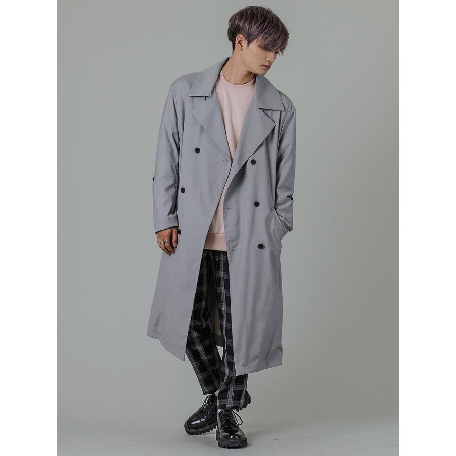 トレンチコート メンズ ロング 春 秋 グレー ブラック 黒 S M L コート ビッグシルエット Regievo レジエボ Hk エイチケー Re メンズジャケット バッグ 鞄 のhk 通販 Yahoo ショッピング