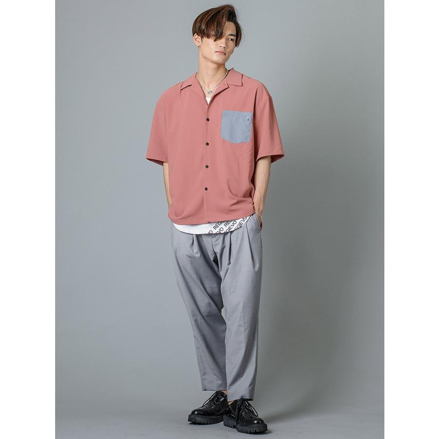 スラックス メンズ ワイド 春夏 秋冬 黒 グレー ブラック 29 30 31 S M L 9分丈 アンクルパンツ ツータック ストレッチ ビッグシルエット REGIEVO 95103 | REGIEVO | 04