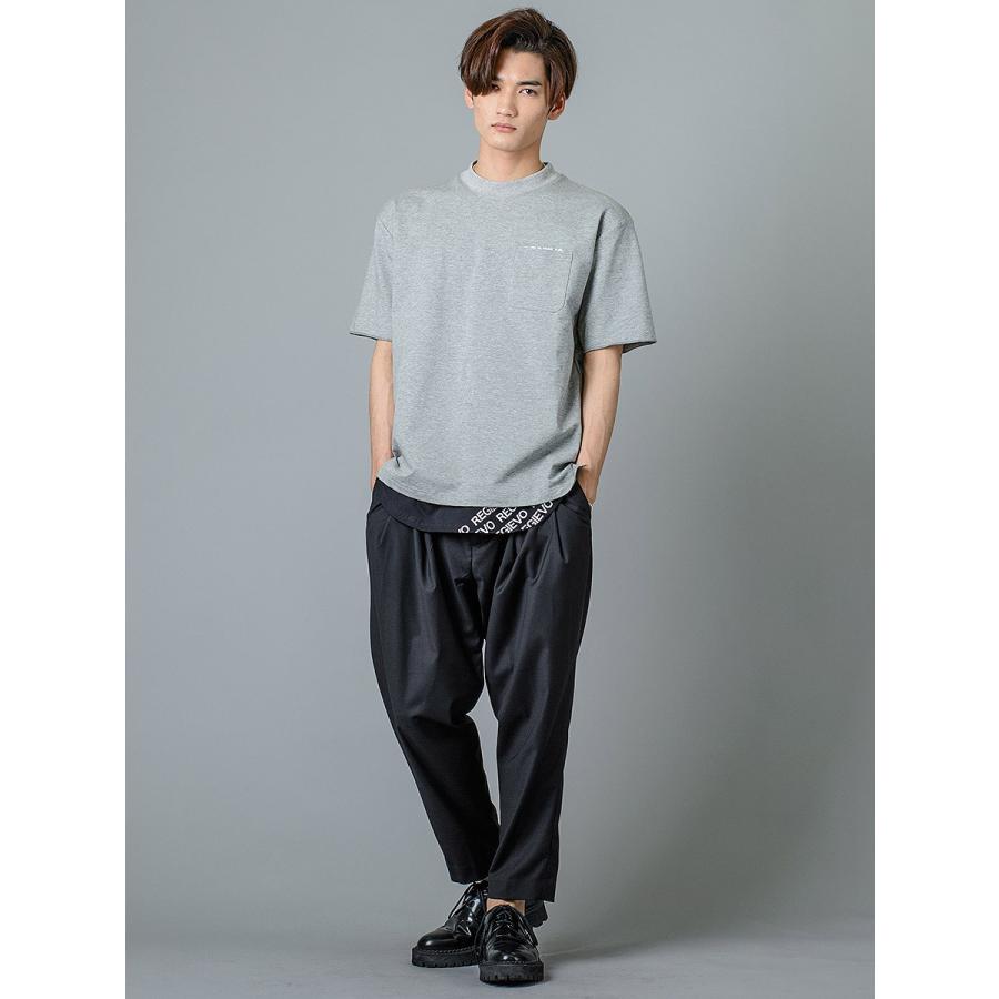 スラックス メンズ ワイド 春夏 秋冬 黒 グレー ブラック 29 30 31 S M L 9分丈 アンクルパンツ ツータック ストレッチ ビッグシルエット REGIEVO 95103 | REGIEVO | 08
