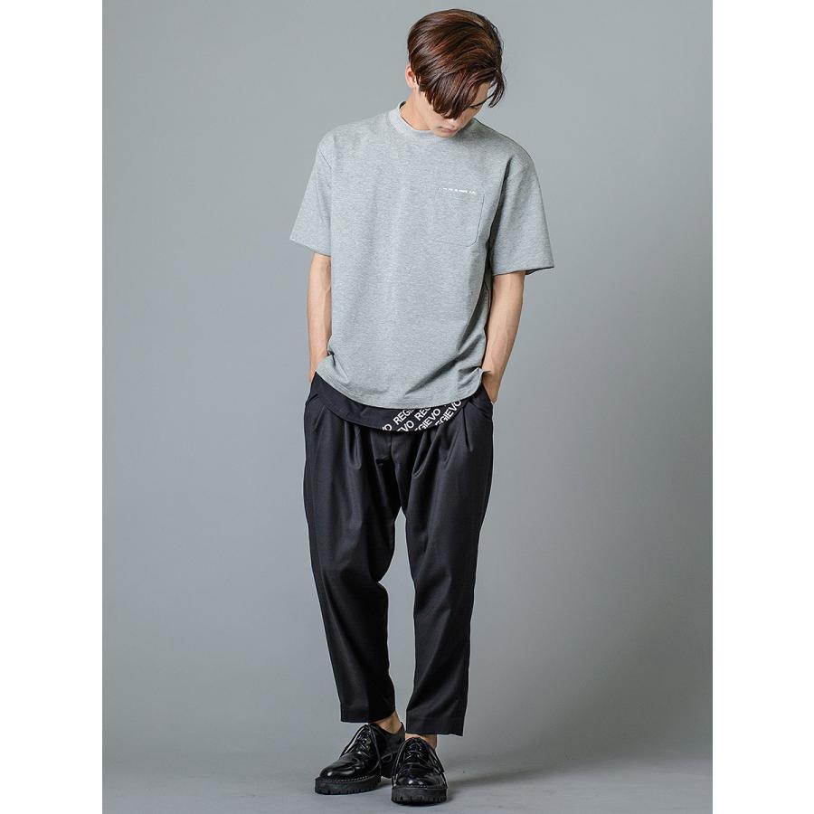スラックス メンズ ワイド 春夏 秋冬 黒 グレー ブラック 29 30 31 S M L 9分丈 アンクルパンツ ツータック ストレッチ ビッグシルエット REGIEVO 95103 | REGIEVO | 09