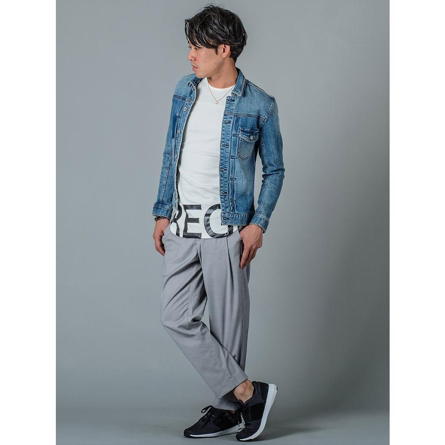 スラックス メンズ テーパード ワイド 春夏 秋冬 黒 グレー ブラック 29 30 31 S M L チェック 9分丈 アンクルパンツ ツータック シャーリング REGIEVO 95104 | REGIEVO | 08