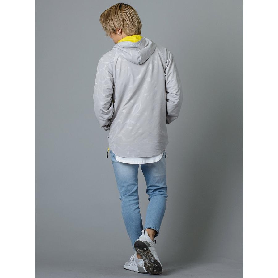 REGIEVO レジエボ ウィンドブレーカー スポーティー カジュアル 総柄 プルパーカー メンズ 春 秋 グレー オレンジ ブラック S M L 95105 | REGIEVO | 09