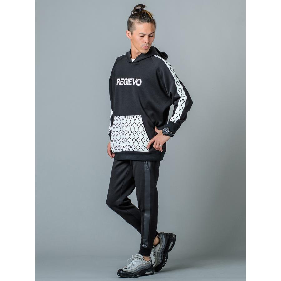 スウェットパンツ ジョガーパンツ メンズ スポーツ グレー ブラック 黒 S M L XL 2L 29 30 31 32 ライン イージー ストレッチ スエット REGIEVO レジエボ 95112 | REGIEVO | 10