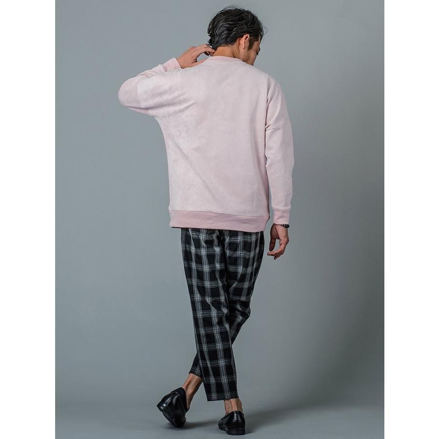 トレーナー メンズ ビッグシルエット 無地 グレー ピンク ブラック 黒 M L XL 2L LL 秋冬 春 スウェード REGIEVO レジエボ hk エイチケー 95122 | REGIEVO | 13