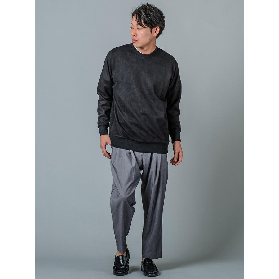 トレーナー メンズ ビッグシルエット 無地 グレー ピンク ブラック 黒 M L XL 2L LL 秋冬 春 スウェード REGIEVO レジエボ hk エイチケー 95122 | REGIEVO | 14