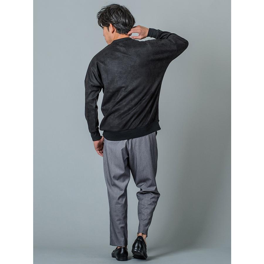 トレーナー メンズ ビッグシルエット 無地 グレー ピンク ブラック 黒 M L XL 2L LL 秋冬 春 スウェード REGIEVO レジエボ hk エイチケー 95122 | REGIEVO | 17