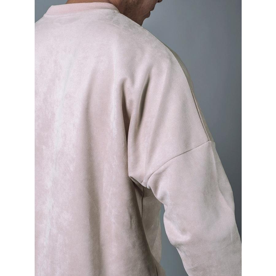 トレーナー メンズ ビッグシルエット 無地 グレー ピンク ブラック 黒 M L XL 2L LL 秋冬 春 スウェード REGIEVO レジエボ hk エイチケー 95122 | REGIEVO | 19