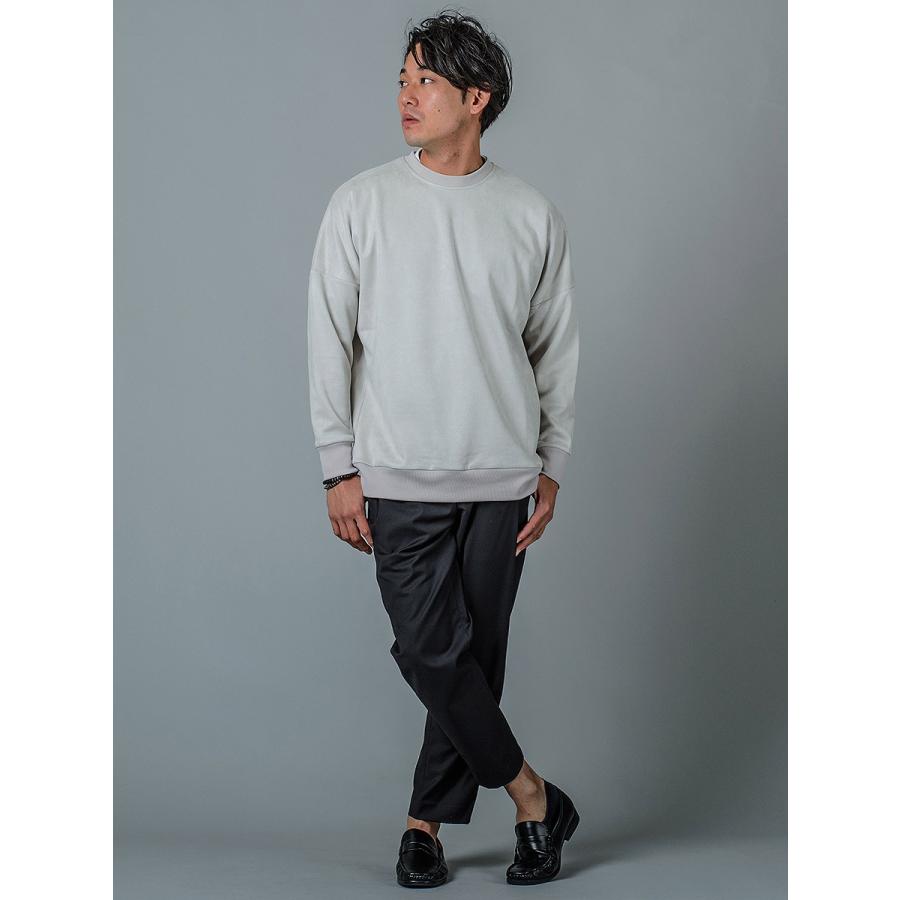トレーナー メンズ ビッグシルエット 無地 グレー ピンク ブラック 黒 M L XL 2L LL 秋冬 春 スウェード REGIEVO レジエボ hk エイチケー 95122 | REGIEVO | 06