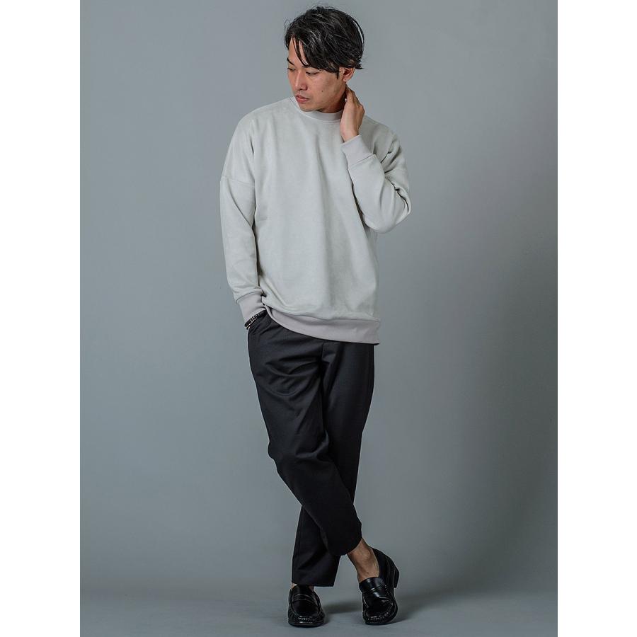 トレーナー メンズ ビッグシルエット 無地 グレー ピンク ブラック 黒 M L XL 2L LL 秋冬 春 スウェード REGIEVO レジエボ hk エイチケー 95122 | REGIEVO | 07
