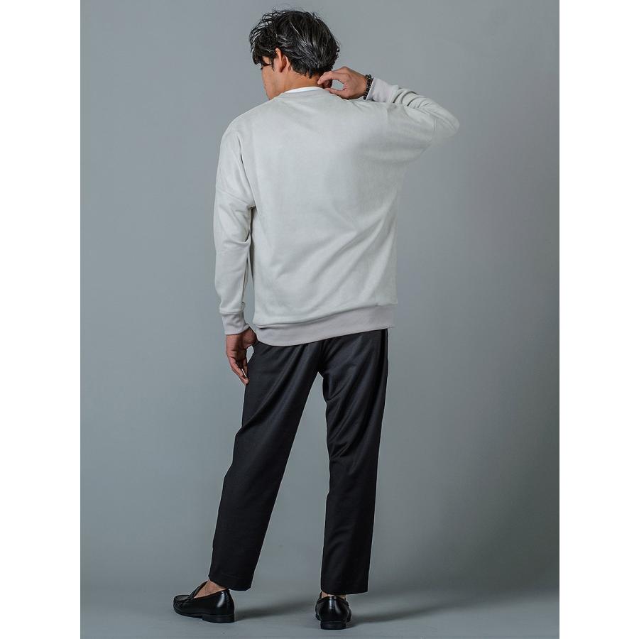 トレーナー メンズ ビッグシルエット 無地 グレー ピンク ブラック 黒 M L XL 2L LL 秋冬 春 スウェード REGIEVO レジエボ hk エイチケー 95122 | REGIEVO | 09