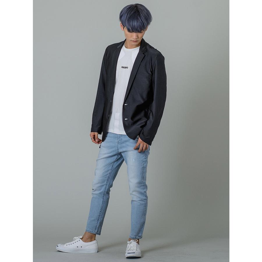 REGIEVO レジエボ サマージャケット メンズ 春夏秋 テーラードジャケット 裏無し シングル ホワイト ブラック 白 黒 S M L XL 95125 | REGIEVO | 10