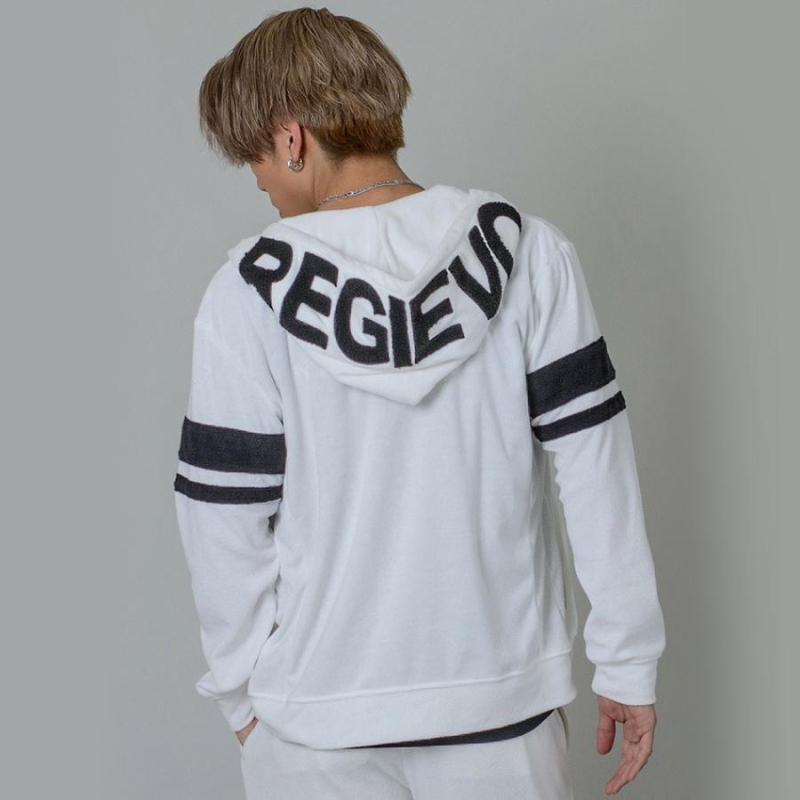 パーカー メンズ 夏 春 秋 白 黒 ホワイト ブラック S M L XL 2L LL パイル スポーティー リゾート バカンス REGIEVO レジエボ hk エイチケー 95127 | REGIEVO