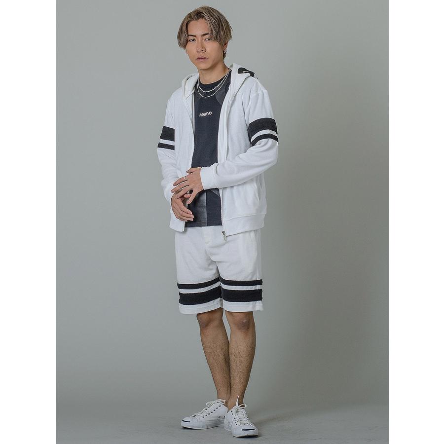 パーカー メンズ 夏 春 秋 白 黒 ホワイト ブラック S M L XL 2L LL パイル スポーティー リゾート バカンス REGIEVO レジエボ hk エイチケー 95127 | REGIEVO | 04