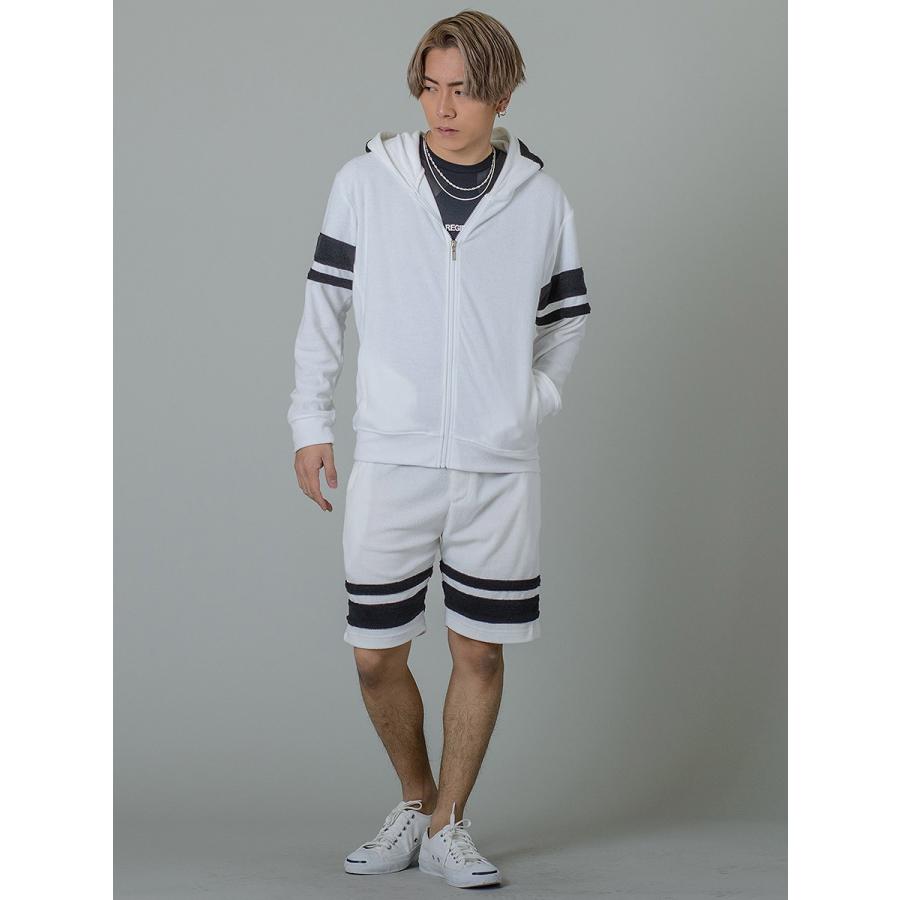 パーカー メンズ 夏 春 秋 白 黒 ホワイト ブラック S M L XL 2L LL パイル スポーティー リゾート バカンス REGIEVO レジエボ hk エイチケー 95127 | REGIEVO | 05