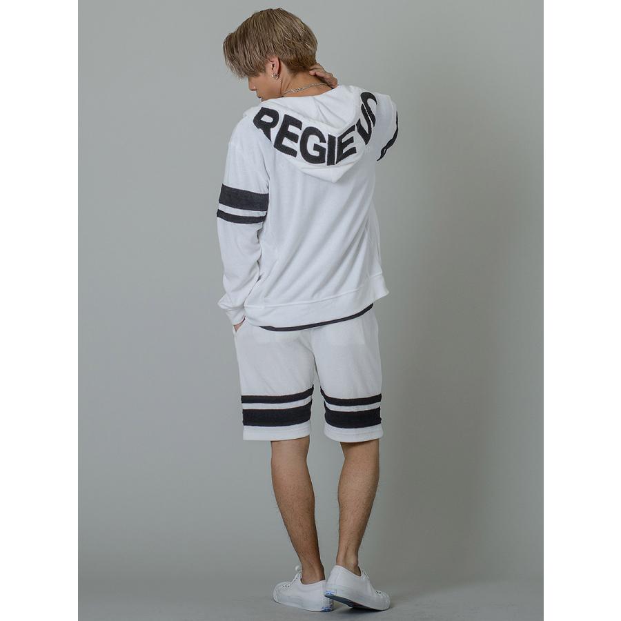 ハーフパンツ ショートパンツ メンズ ラインパンツ パイル ホワイト ブラック 白 黒 S M L XL スポーティー カジュアル シンプル モード 夏 REGIEVO レジエボ | REGIEVO | 05