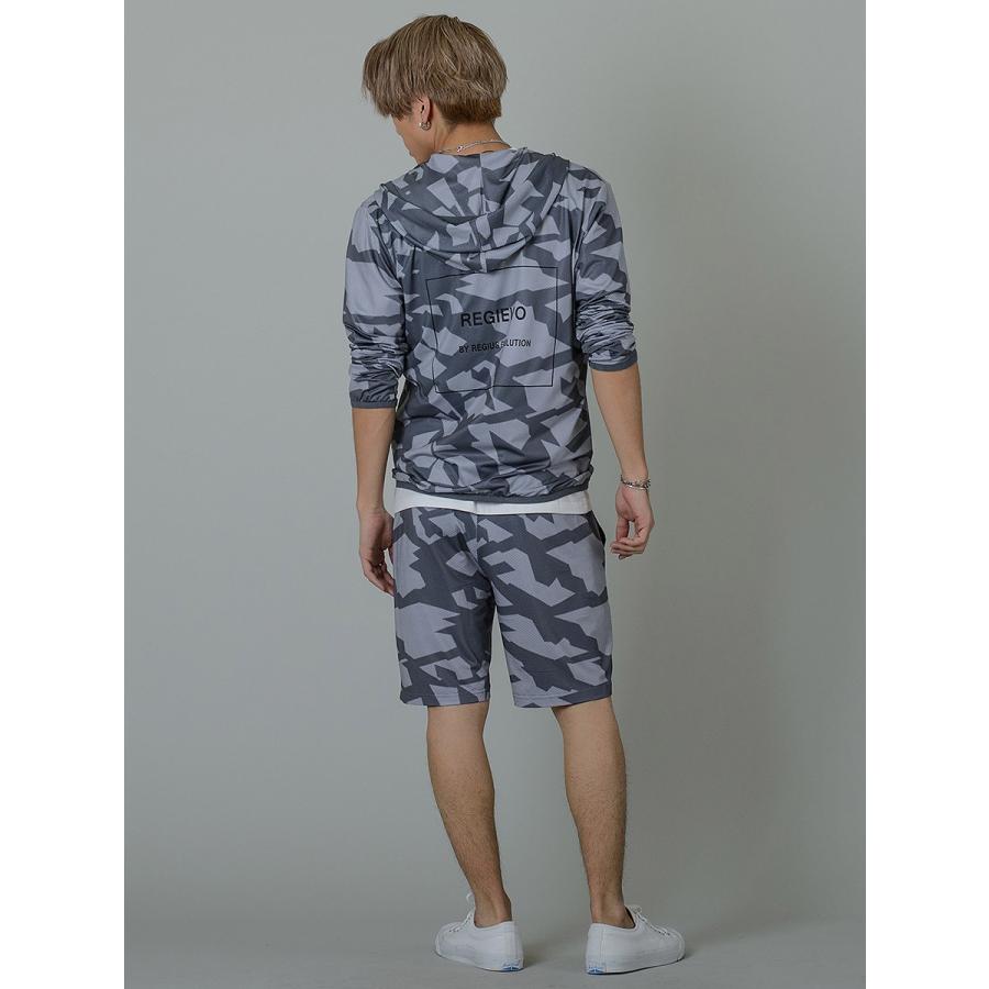パーカー メンズ 夏 春 秋 迷彩 黒 グレー ブラック S M L XL 2L メッシュ プリント ジップアップ ストレッチ REGIEVO レジエボ hk 95129 | REGIEVO | 08
