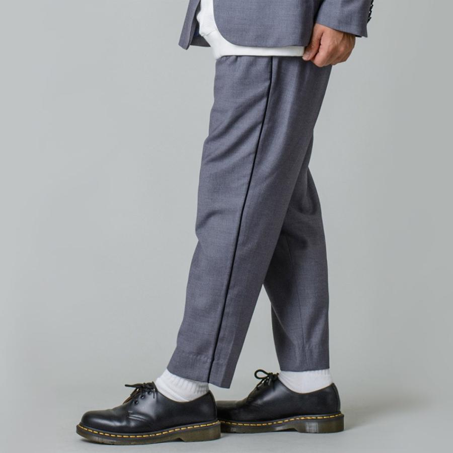 スラックス メンズ テーパード 春夏 秋冬 黒 ベージュ グレー ブラック 29 30 31 32 S M L XL 2L LL 9分丈 アンクルパンツ 2タック ストレッチ REGIEVO 95501 | REGIEVO | 04