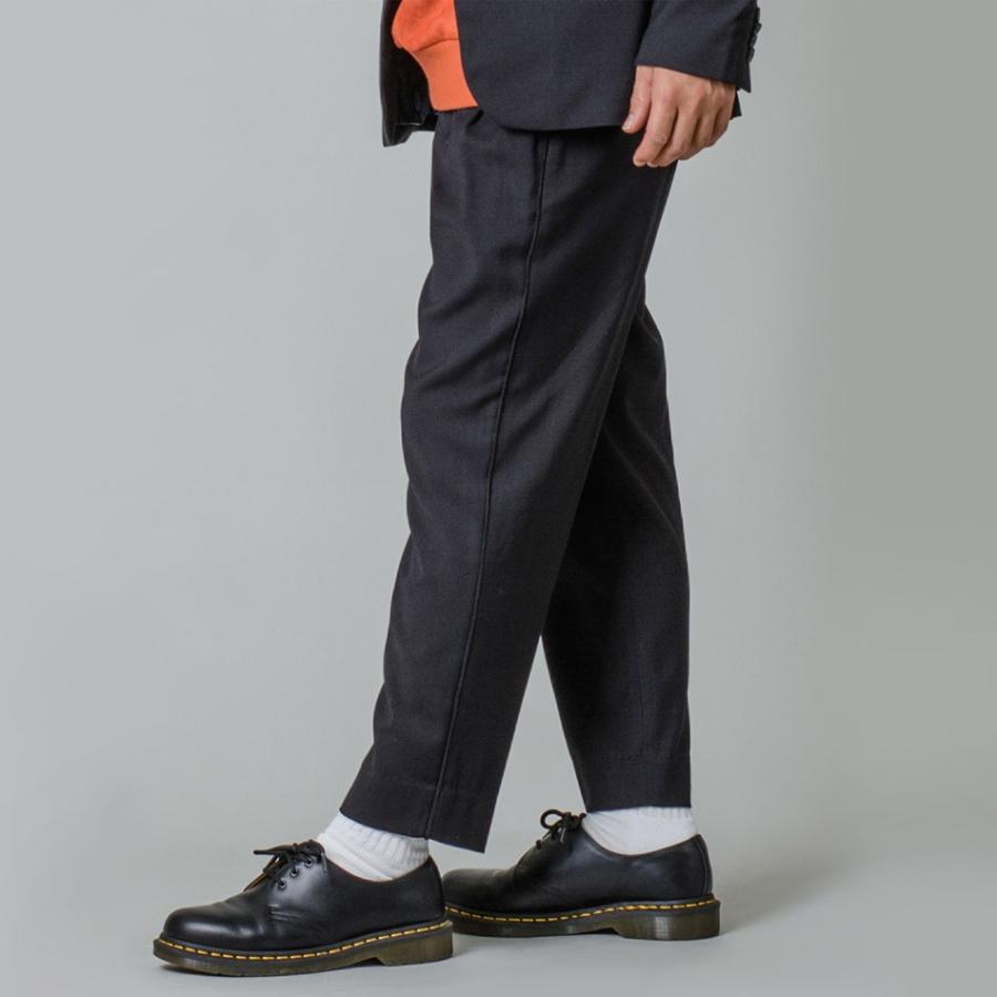 スラックス メンズ テーパード 春夏 秋冬 黒 ベージュ グレー ブラック 29 30 31 32 S M L XL 2L LL 9分丈 アンクルパンツ 2タック ストレッチ REGIEVO 95501 | REGIEVO | 05
