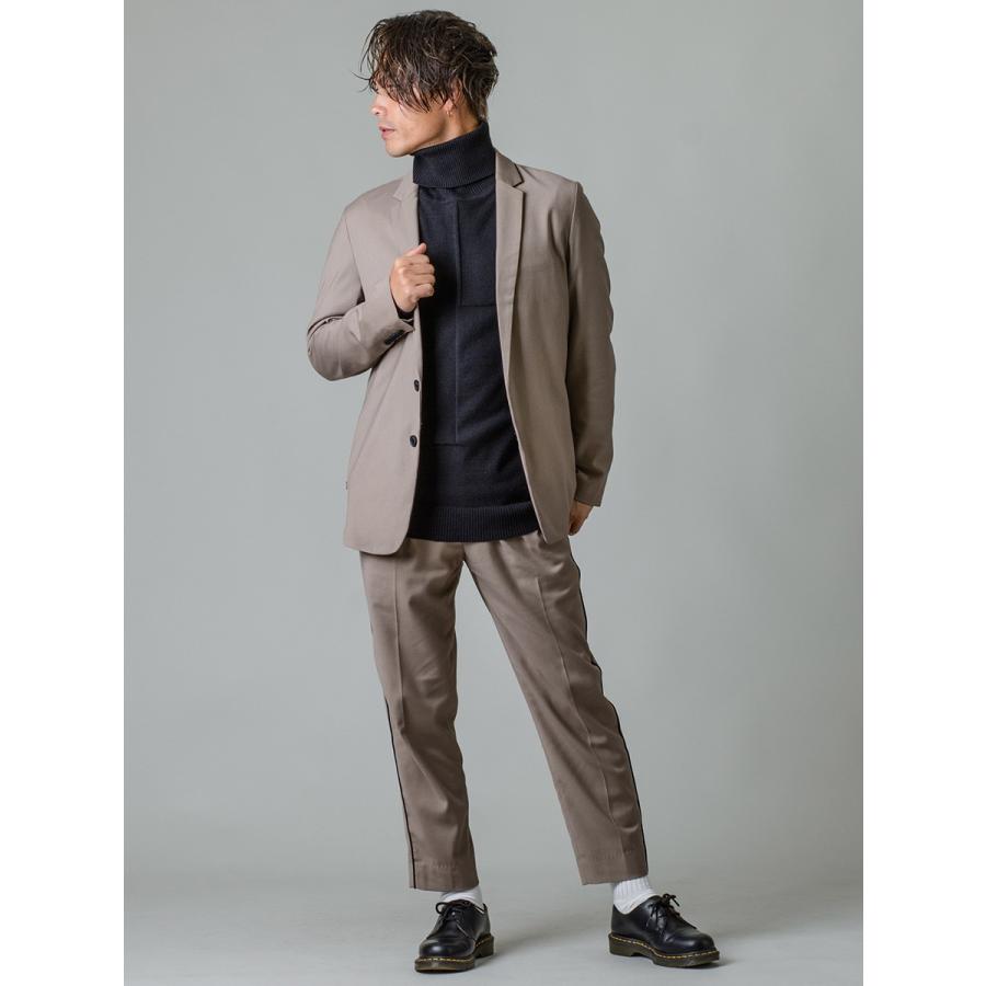 スラックス メンズ テーパード 春夏 秋冬 黒 ベージュ グレー ブラック 29 30 31 32 S M L XL 2L LL 9分丈 アンクルパンツ 2タック ストレッチ REGIEVO 95501 | REGIEVO | 06