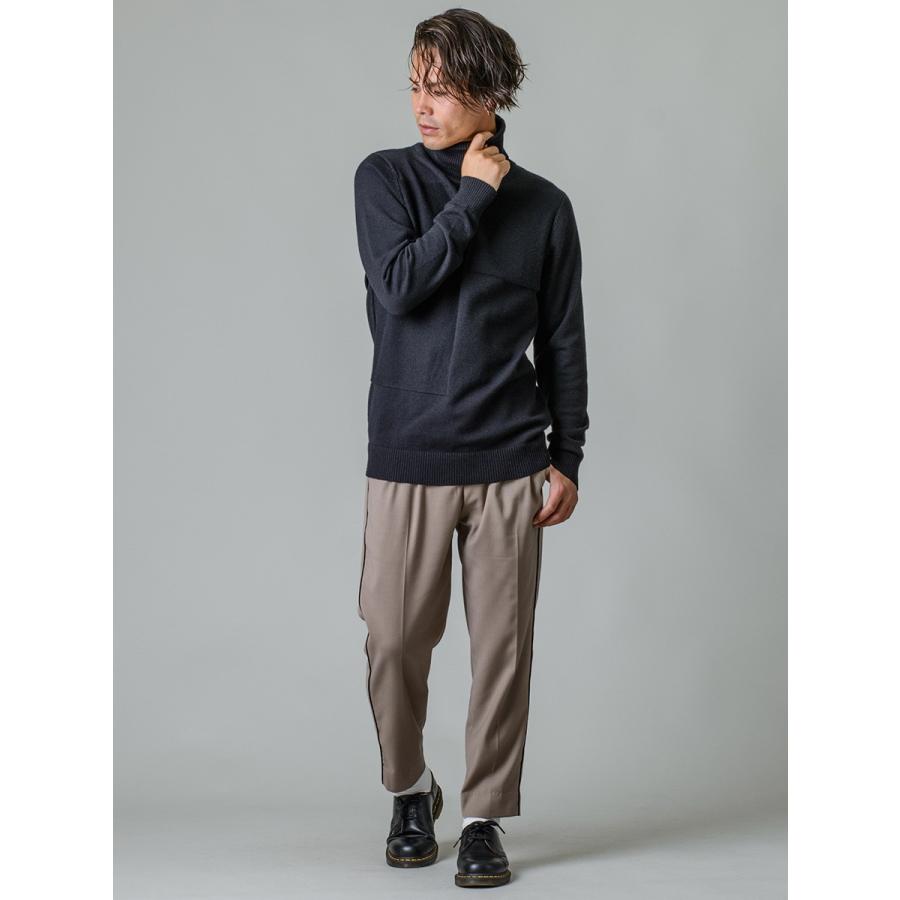 スラックス メンズ テーパード 春夏 秋冬 黒 ベージュ グレー ブラック 29 30 31 32 S M L XL 2L LL 9分丈 アンクルパンツ 2タック ストレッチ REGIEVO 95501 | REGIEVO | 07