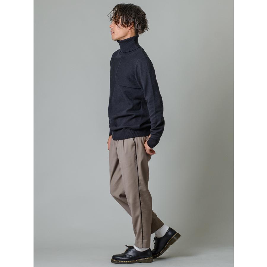 スラックス メンズ テーパード 春夏 秋冬 黒 ベージュ グレー ブラック 29 30 31 32 S M L XL 2L LL 9分丈 アンクルパンツ 2タック ストレッチ REGIEVO 95501 | REGIEVO | 08
