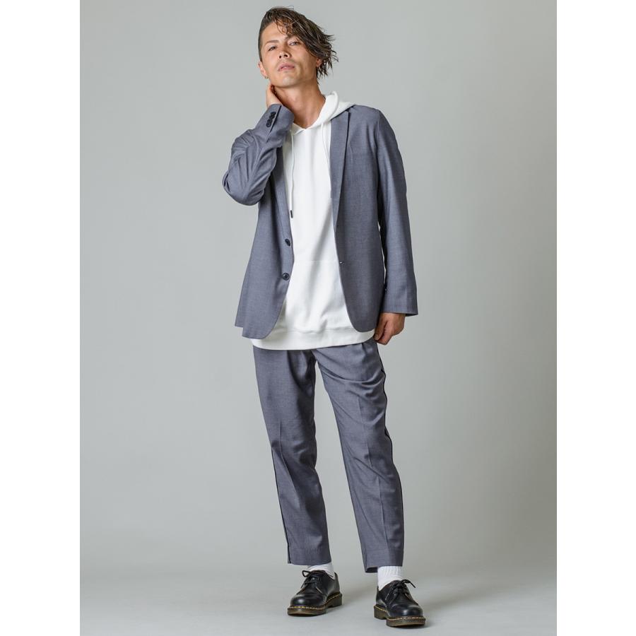 スラックス メンズ テーパード 春夏 秋冬 黒 ベージュ グレー ブラック 29 30 31 32 S M L XL 2L LL 9分丈 アンクルパンツ 2タック ストレッチ REGIEVO 95501 | REGIEVO | 10