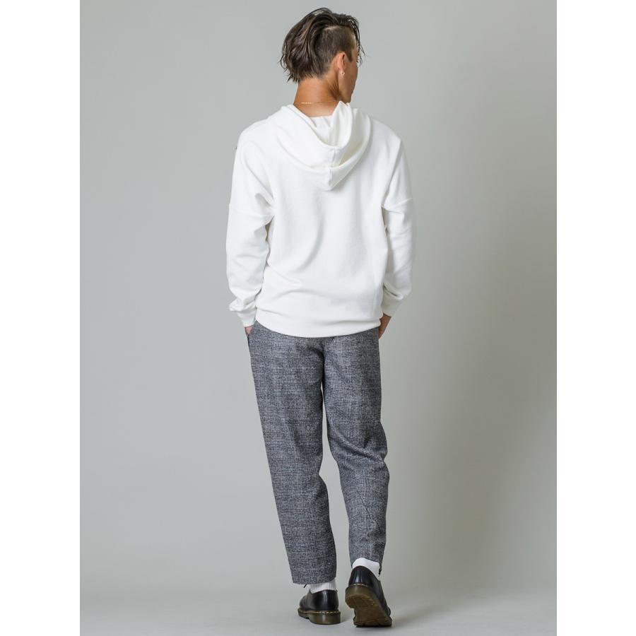 スラックス メンズ テーパード 春夏 秋冬 黒 ベージュ グレー ブラック 29 30 31 32 S M L XL 2L 9分丈 アンクルパンツ 2タック グレンチェック REGIEVO 95503 | REGIEVO | 13