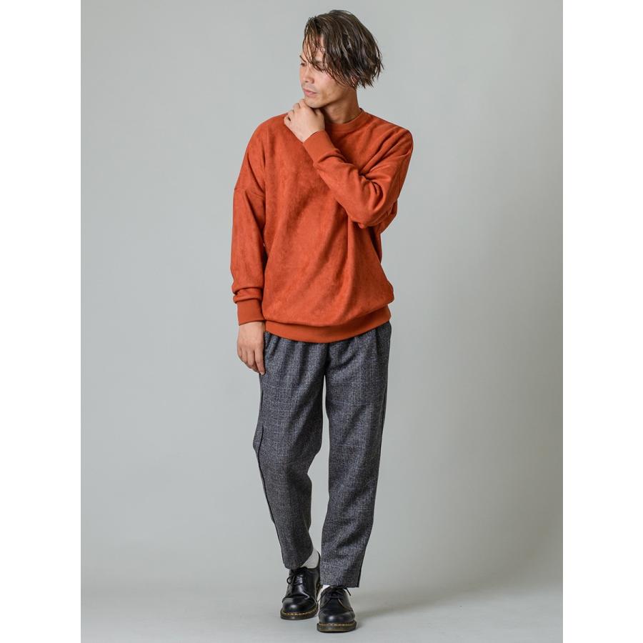 スラックス メンズ テーパード 春夏 秋冬 黒 ベージュ グレー ブラック 29 30 31 32 S M L XL 2L 9分丈 アンクルパンツ 2タック グレンチェック REGIEVO 95503 | REGIEVO | 15